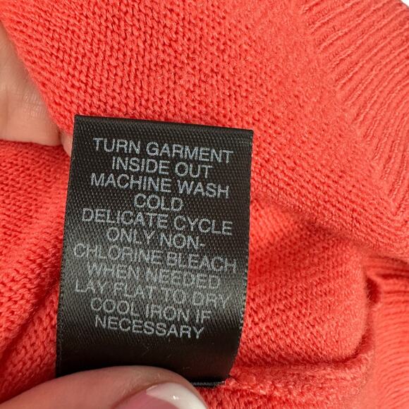 Soft BY Avenue Coral Single Button Long Sleeve Collarless Cardigan‎ Size 26/28 - Picture 4 of 7